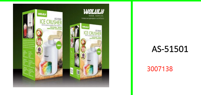 Wolulu Ice Crusher For Smoothies  500ml
