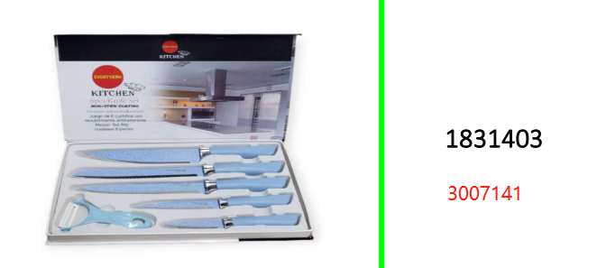 EVDRTVERH Non Stick Coating Kitchen Knife Se