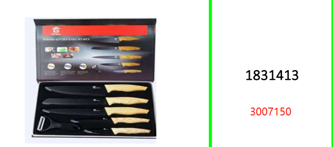 6pcs Wooden Kitchen Knife Set