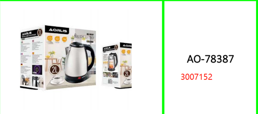 Aorlis Electric Kettle 2L 1500W