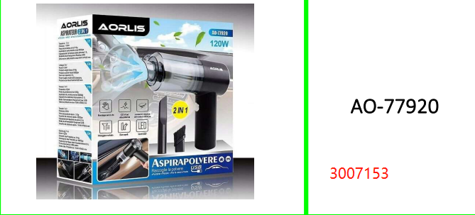 Aorlis USB Rechargeable Vacuum  Cleaner 120W