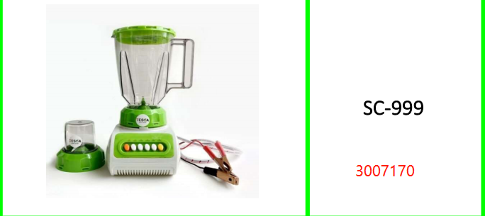 Blender with Mill Attachment, Leads for  Plugging into a Battery