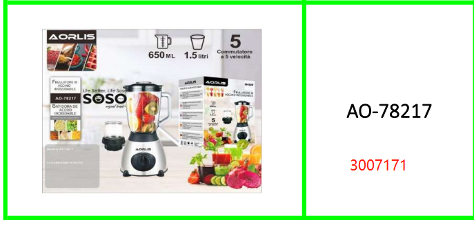 Aorlis Stainless Steel Blender