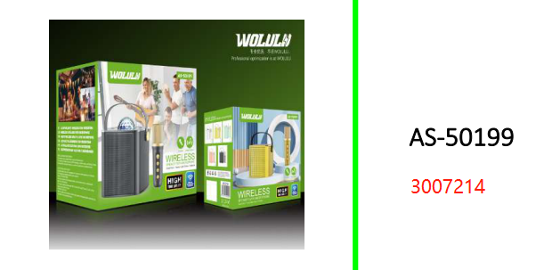 Wolulu Wireless Bluetooth Karaoke  Speaker With Microphone + RGB Mini  Magic Ball Light