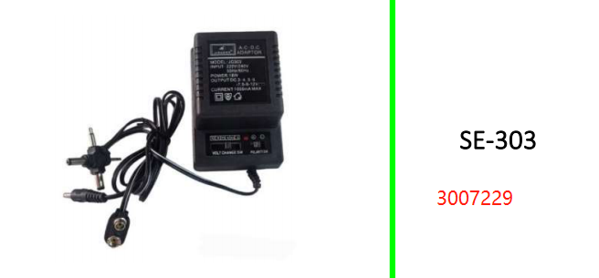 Universal AC/DC Adaptor 3-12V with  Battery Charger