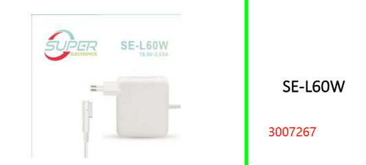 Replacement Charger for Apple  Macbook 16.5V 3.65A 60W Magsafe 1