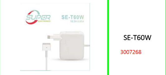 60W T Type Laptop Magnetic  Connector Power Adapter Charger for  MacBook 16.5V 3.65A