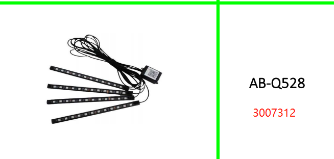 Aerbes RGB 5050 SMD DuoCo Strip App  Car Atmosphere 10W LED Lamp