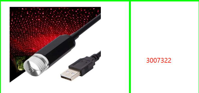 Portable USB Starry Projector LED Car  Interior Laser Light