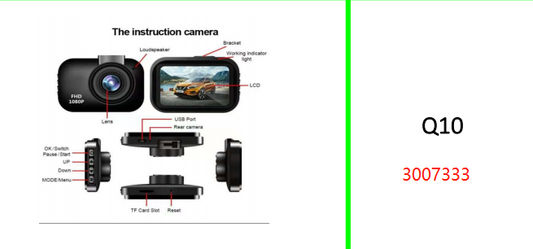 Car Dash Camera With 2.2 Screen And  Reverse Camera