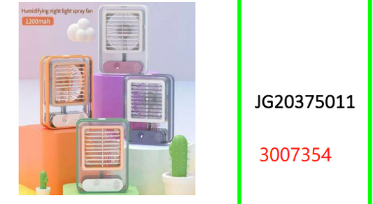 Portable Mini Rechargeable Water  Spray Fan Desk Cooler