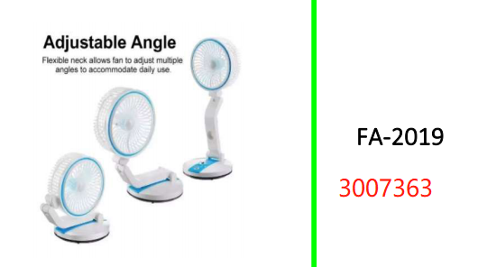 Rechargeable Adjustable Angle  Flexible Fan