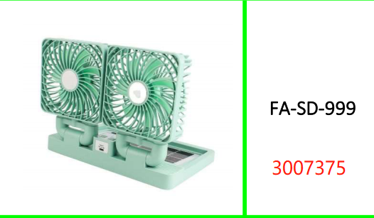 Solar Powered Fan For Car Dash  Board