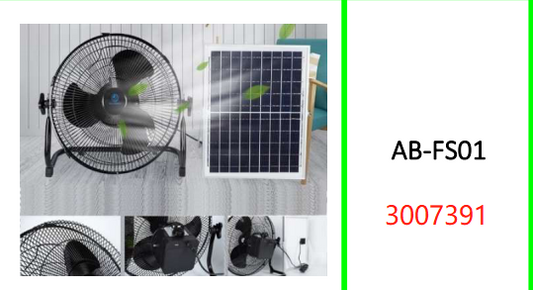 Aerbes 12' 15W Solar Powered Fan  12W 9V Solar Panel with Bracket to  Mount on Wall