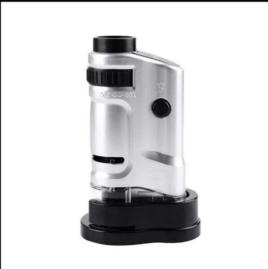 MG10081-8 Magnifier Pocket Microscope Monocular Zoom HD Tickets LED Lighted Handheld