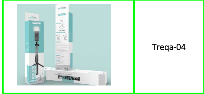 Treqa LED Selfie Stick Tripod Stand With  Bluetooth Remote