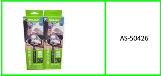 Wolulu Selfie Stick With LED Light and  Rechargeable Remote Control