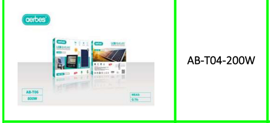 Aerbes 576lm 6500K Solar Powered  Light 200W