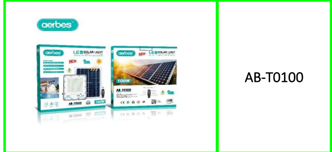 Aerbes Solar Powered LED Light 100W