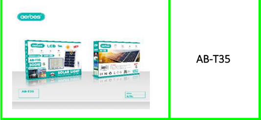 Aerbes 300W 600LED 20000mah  Battery Solar Powered Flood Light
