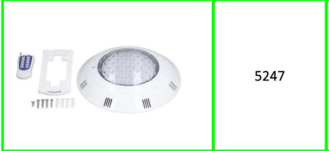 RGB Swimming Pool Light With Remote  Control 24.5cm X 4.8cm 12W