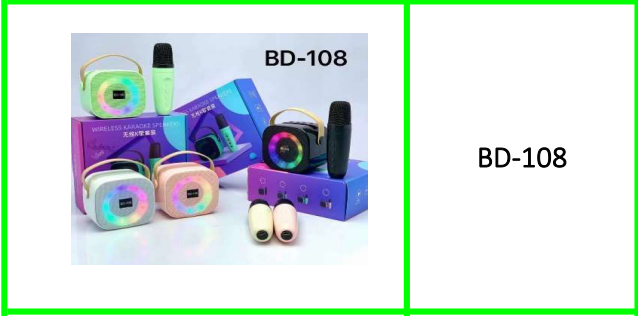 RGB Portable Wireless Bluetooth  Speaker With Karaoke Microphone