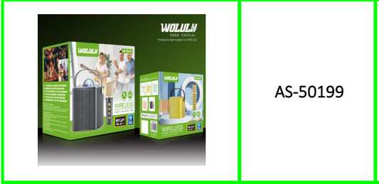 Wolulu Wireless Bluetooth Karaoke  Speaker With Microphone + RGB Mini  Magic Ball Light