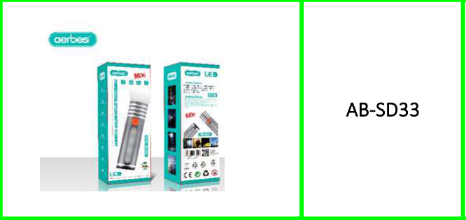 Aerbes Portable USB Rechargeable  Super Bright Flashlight 50W