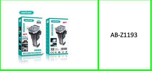 Aerbes Super Bright LED Torch With  Safety Hammer And Side Light