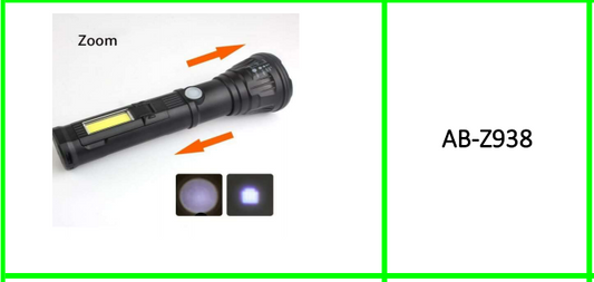 Aerbes Multi functional Rechargeable  Zoom Flashlight
