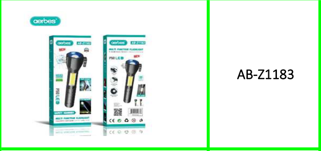 Aerbes P50 LED + Cob Torch With  Hammer