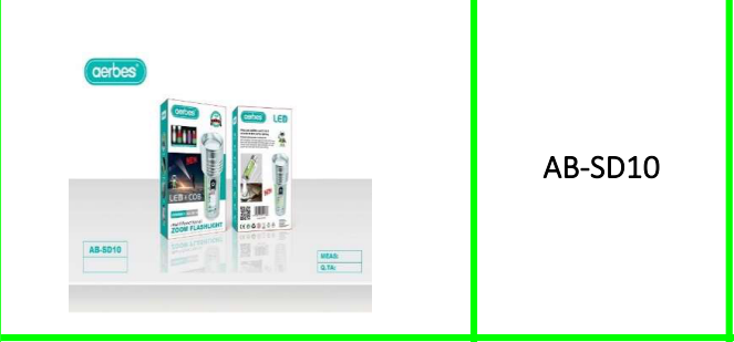 Aerbes Magnetic Zoom Flashlight With  UV Light 6800mah Battery