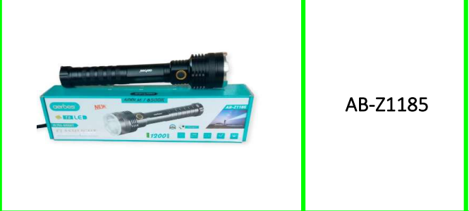 Aerbes Flashlight with 1200mah 18650  Battery
