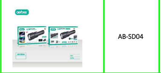 Aerbes 4000mah Bright Flashlight  1000lm 30W 1000m Range