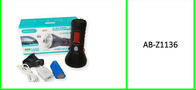 Aerbes Ultra Bright Flashlight 2600LM  800M Range 13200Mah Battery