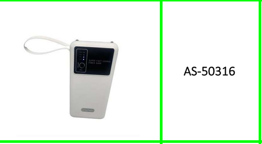 Detachable USB Cable Power Bank  12000Mah