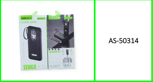 Wolulu Power Bank With Torch  12000mah