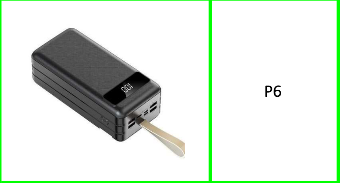 SOVO 60000mAh 4 USB Port LCD  Display,Flashlight Power Bank  With Built In 3 Cable