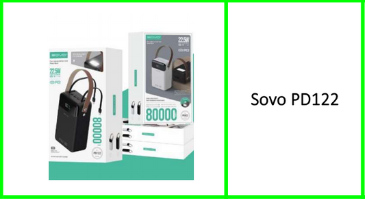 Power Bank Fast Charging QC3.0  80000mah With PD Port + LED  Light