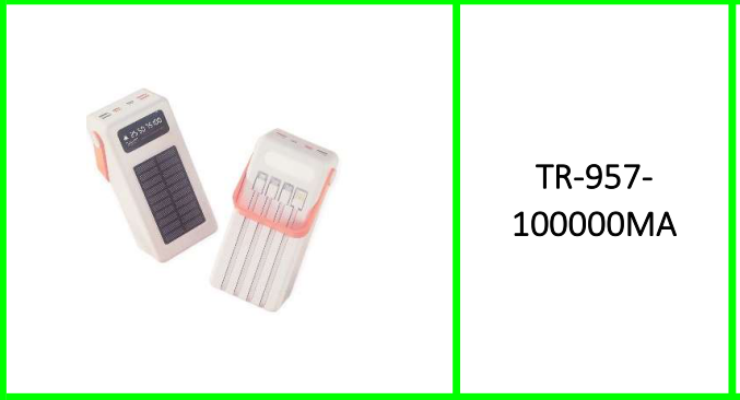 Treqa Solar Power Bank  100000mah