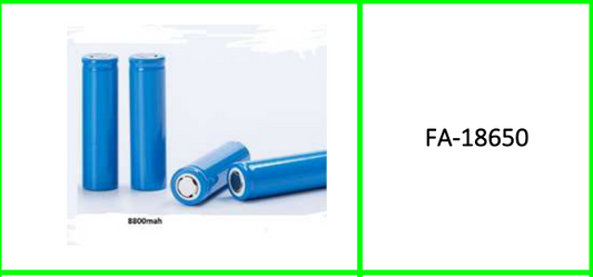 8800mah Flat Head 18650 3.7V Blue  Battery