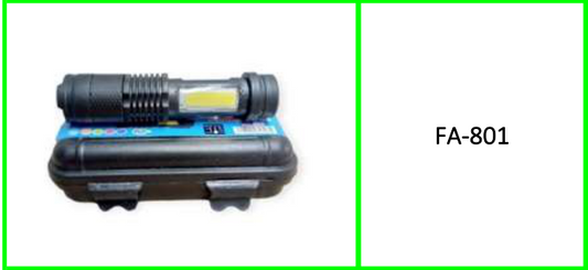 Power Style Rechargeable Mini Torch  COB + LED