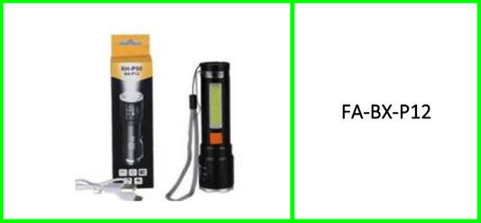 Rechargeable Zoom Flashlight with  COB+P50