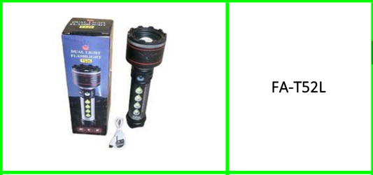 Durable Sturdy Rechargeable Dual  Flashlight