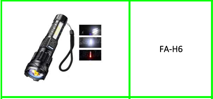 Built In Glare Flashlight Telescopic  Zoom