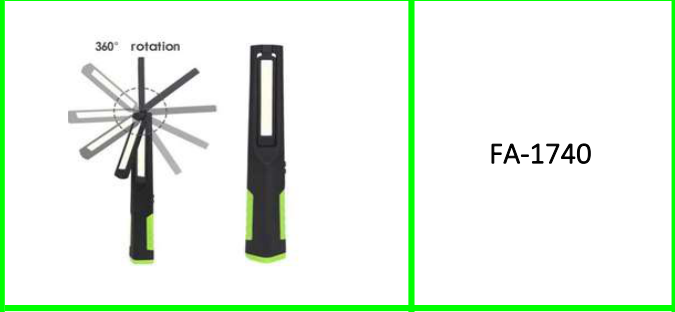 Rechargeable Slim Work Lamp With Red  Light And Dinamo for Emergency