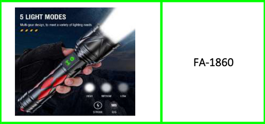 Multifunctional Rechargeable  Aluminum Alloy Laser Flashlight