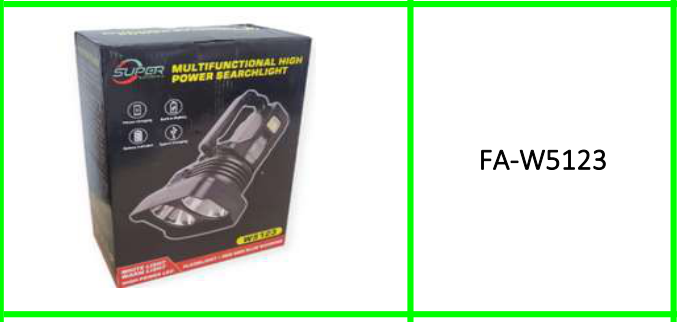 Double Light Multifunctional Outdoor  Rechargeable Powerful Led Searchlight  With Power Bank