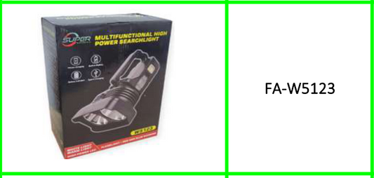 Double Light Multifunctional Outdoor  Rechargeable Powerful Led Searchlight  With Power Bank