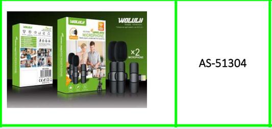 Wolulu Lightning Pin for IOS Dual Lapel  Wireless Microphone